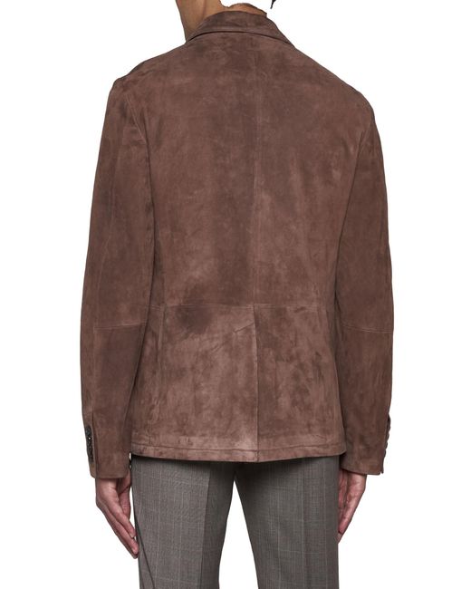 Paul Smith Brown Suede Jacket for men