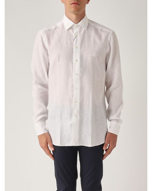 Etro Natural Shirt Roma Logo Shirt for men