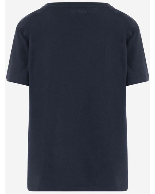 Max Mara Blue Max Mara T-Shirt Cotton-Blend T-Shirts & Jerseys