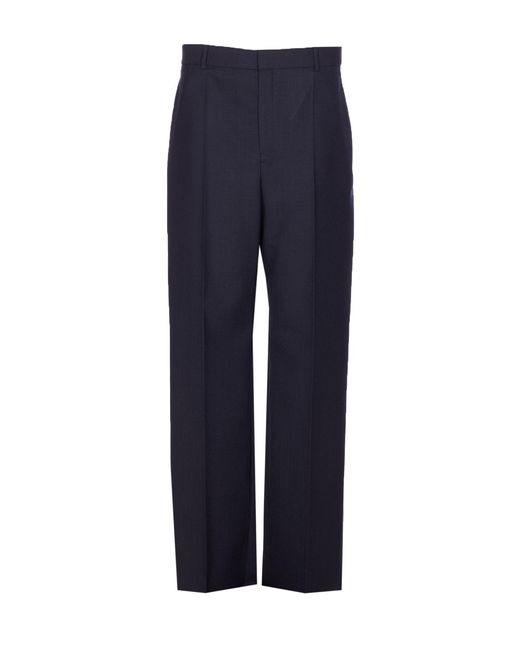 Saint Laurent Blue Trousers Wool for men