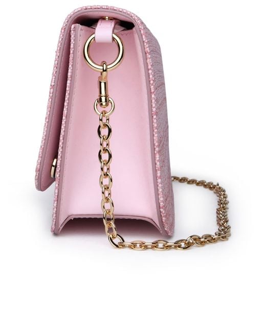 Dolce & Gabbana Pink Chain-Link Clutch Bag