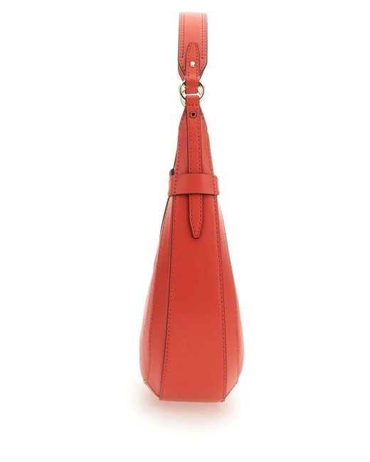 Michael Kors Red "preston" Small Hobo Bag