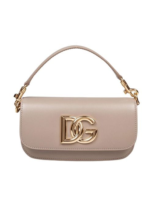 Dolce & Gabbana Pink 3.5 Leather Crossbody Bag With Dg Logo