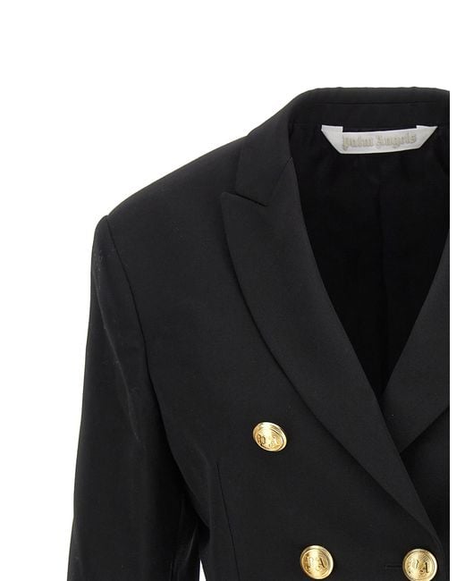 Palm Angels Black Jackets And Vests