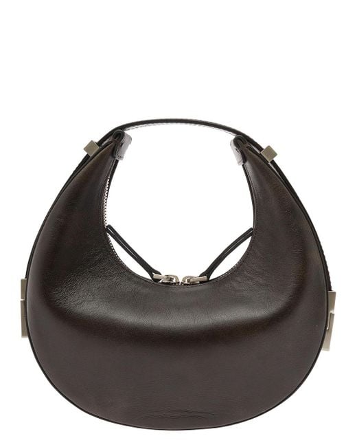 OSOI Black Toni Mini Shoulder Bag With Engraved Logo