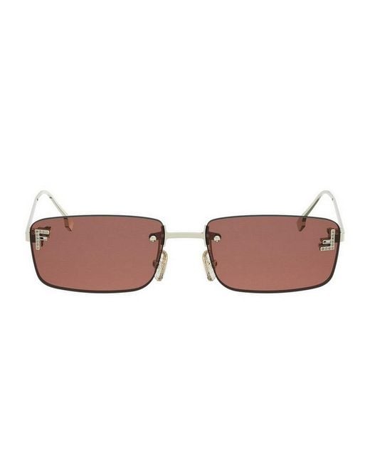 Fendi Brown First Crystal Metallo Sunglasses