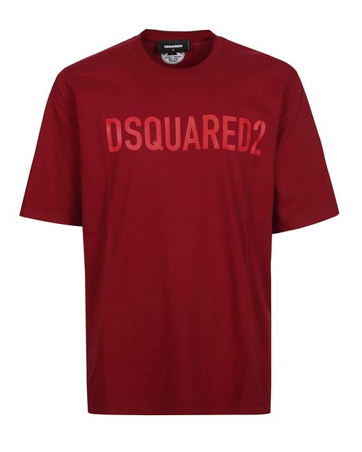 DSquared² Red Loose Fit T-Shirt for men