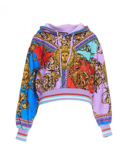 Versace Jeans Couture Cotton Sun Garland Hoodie in Blue - Save 5 