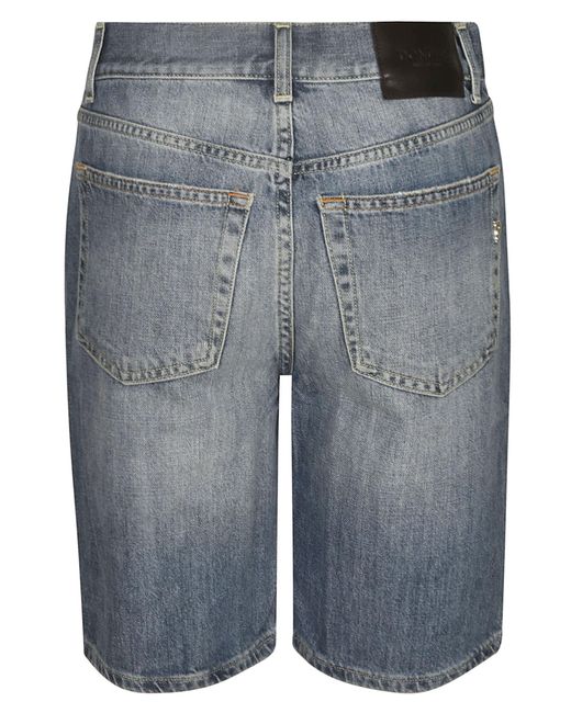 Dondup Blue Straight Buttoned Jeans