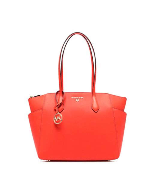 MICHAEL Michael Kors Md Tz Tote Bag in Red | Lyst