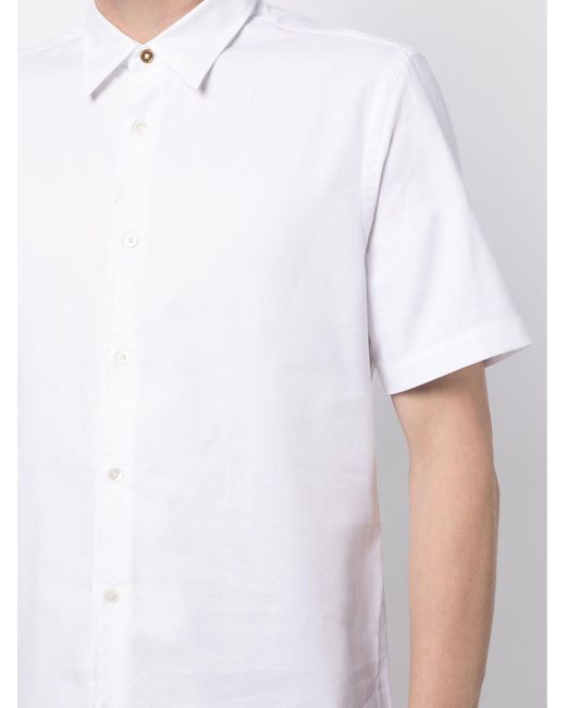 Paul Smith White Short-sleeve Cotton Shirt for men