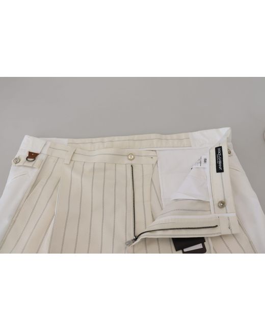 Dolce & Gabbana Black Elegant Striped Mainline Trousers for men