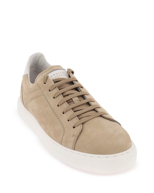 Brunello Cucinelli Nubuck Sneakers for Men Lyst UK