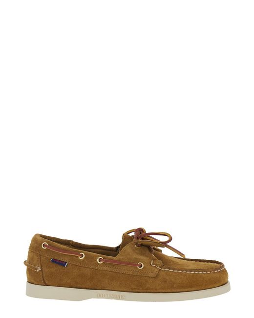 Sebago Brown Loafers Portland With Rounded Toe for men