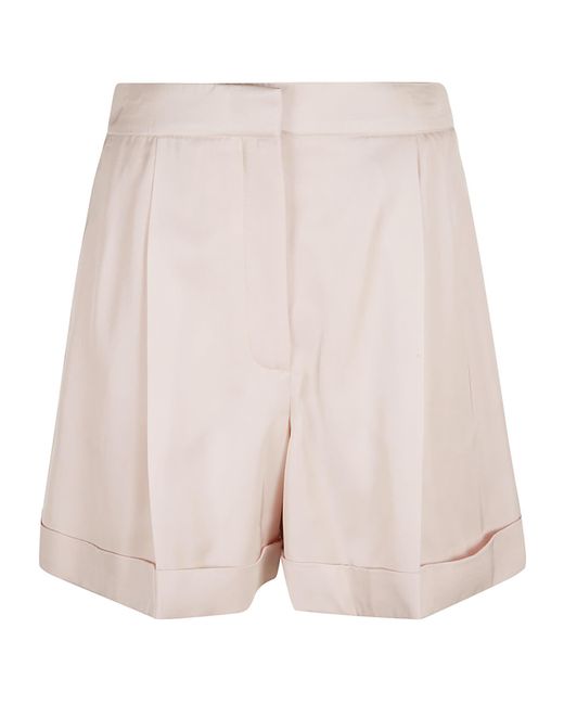 Alexander McQueen Pink Foldover Plain Trouser Shorts