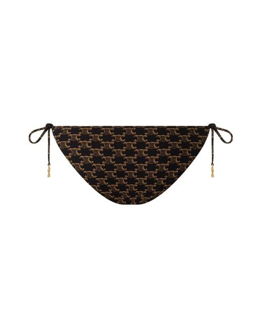 Céline Brown Bikini Slip Jersey Polyamide Bikinis