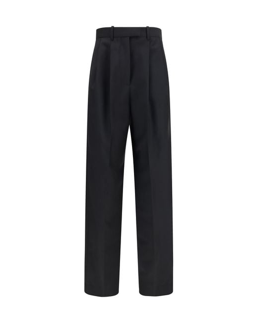 Givenchy Black Double-Pleat Pants Wool And Mohair Ovis Aries