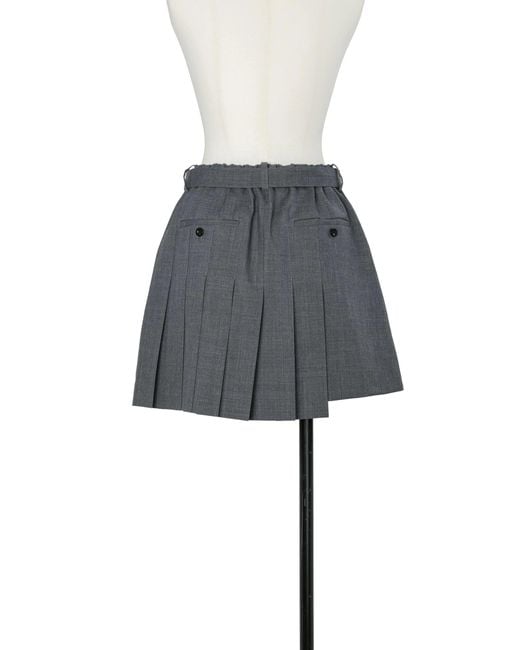 Sacai Gray Short De Tailleur Suiting Gris
