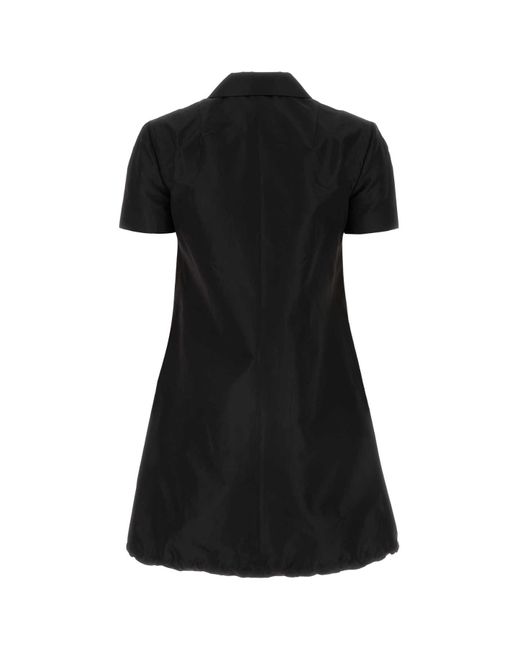 Prada Black Faille Mini Dress