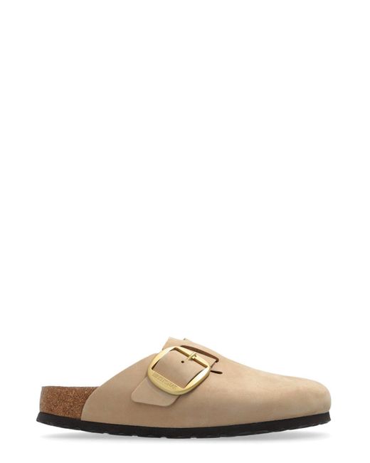 Birkenstock Brown Boston Big Buckle Slides