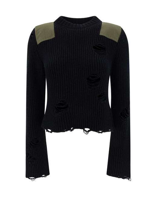 MM6 by Maison Martin Margiela Black Knitwear