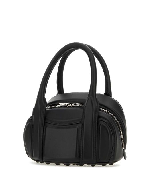 トートバッグ ALEXANDER WANG Black Nappa Leather Roc Small Handbag Alexander Wang Nappa Leather Roc Small Handbag in Black | Lyst