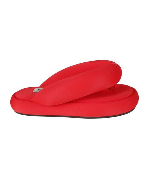 Fiorucci Red Fluffy Flip Flops for men