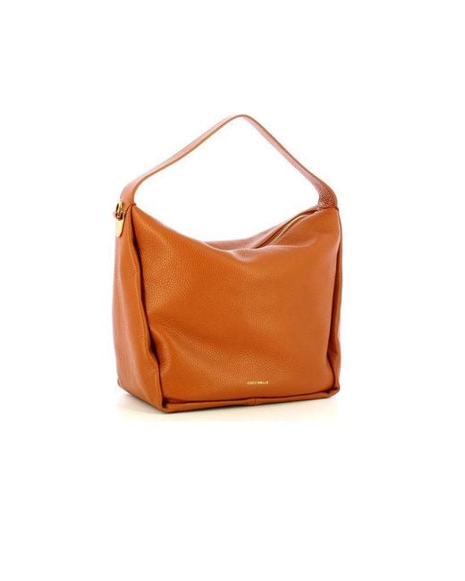 Coccinelle Orange Shoulder Bag Cow Leather Shoulder-Bags