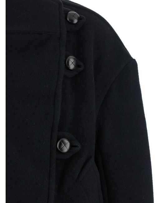 Isabel Marant Blue 'Hanis' Jacket With Stand-Up Collar And Dropped Shoulders