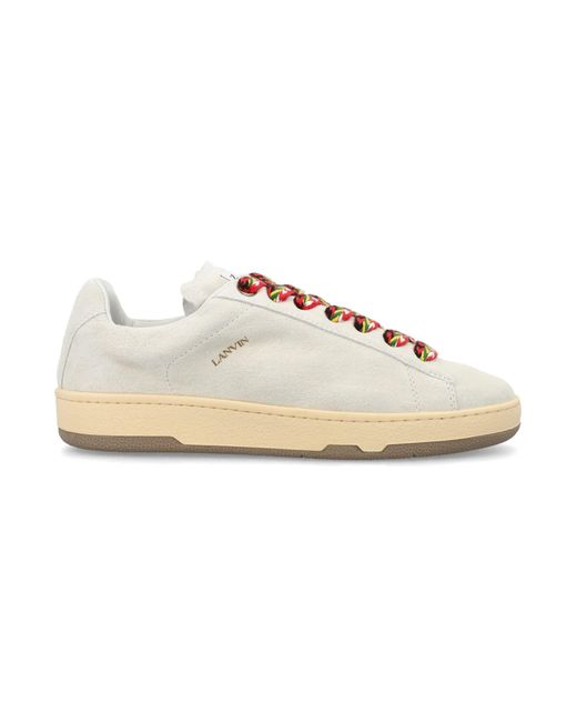Lanvin White Lite Curb Low Top Sneakers for men