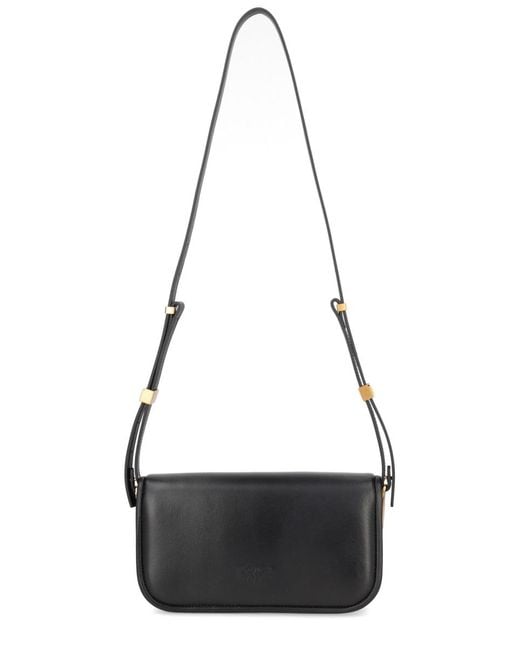Pinko Black Small Love Bag Leather Shoulder