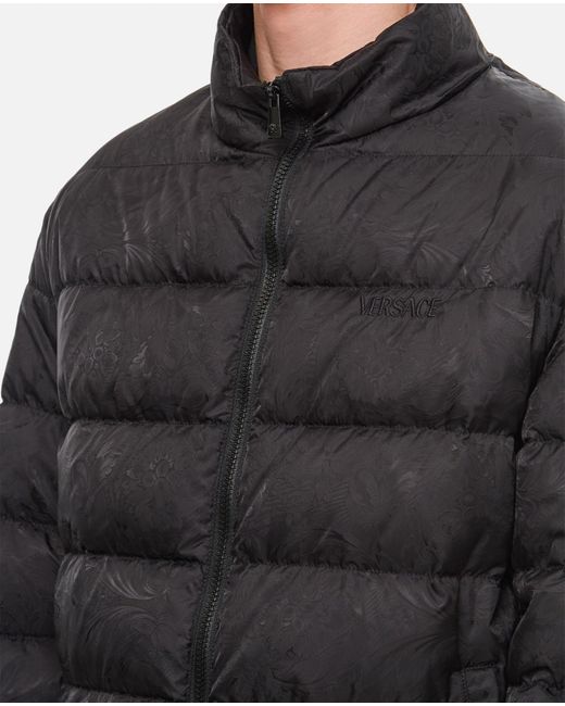 Versace Black Jacket With Standing Collar for men