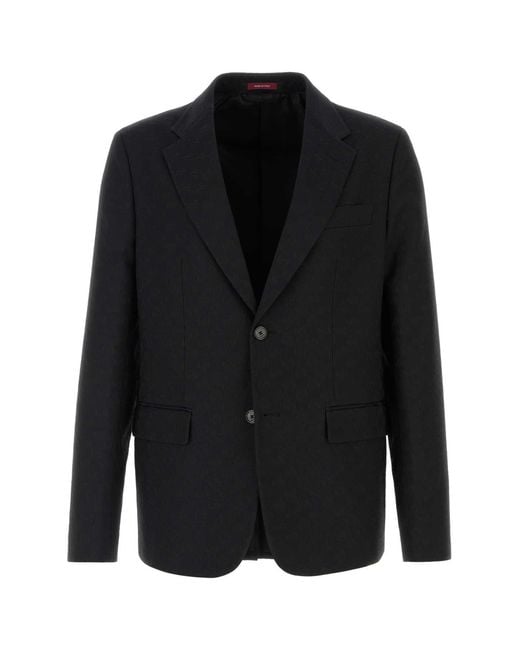 Gucci Black Cotton Blend Blazer for men