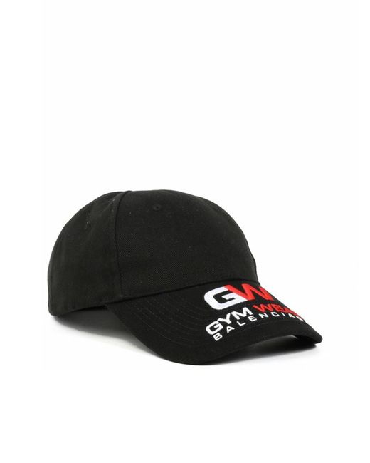 Balenciaga Cotton Hat Gym Cap in Black 