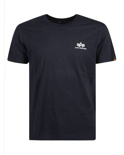 Alpha Industries Black Basic Small Logo T-Shirt for men