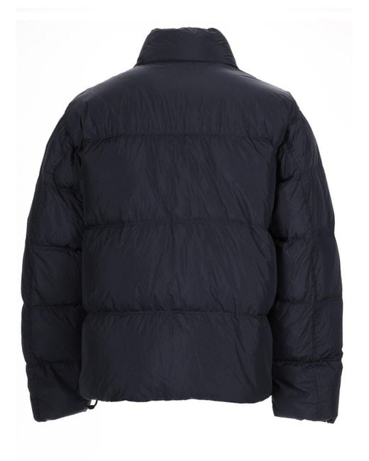 Stone Island Blue Bomber Puffer Jacket Polyamide for men