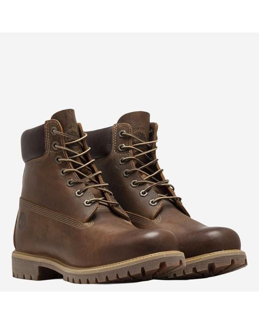 Timberland Brown 6-Inch Leather Boots for men
