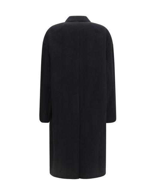 Rick Owens Black Brad Virgin Wool Coat Merino Ovis Aries for men