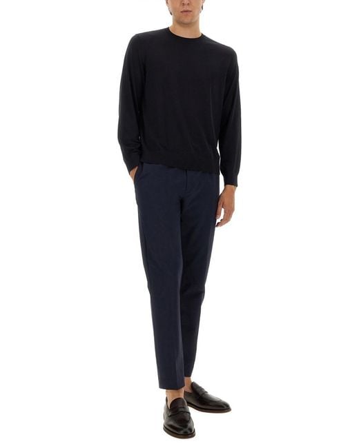 Theory Blue Wool Jersey Jumpers for men
