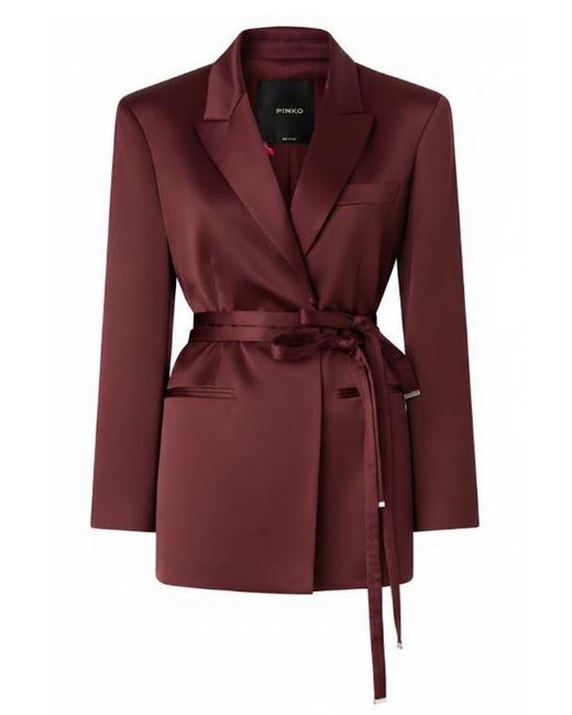Pinko Red Belted Jacket