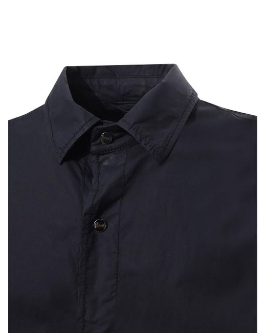 Herno Blue Shirt In Essence for men