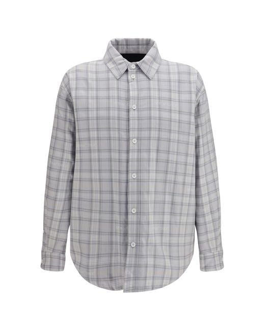 Off-White c/o Virgil Abloh Gray Padded Flannel Jacket for men