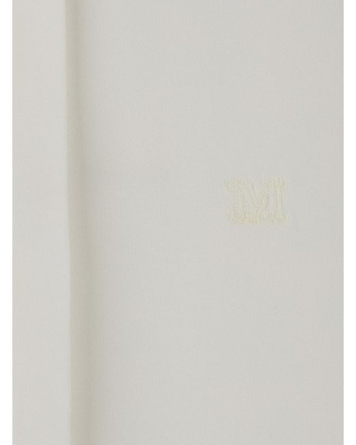 Max Mara White Shirt Geranio Silk — Blouses