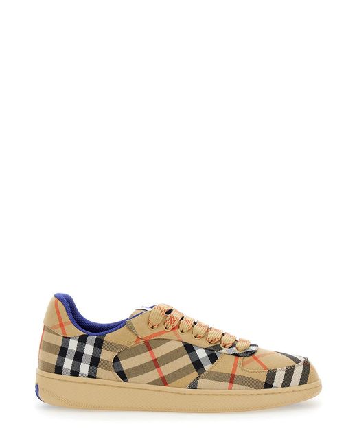 Burberry Natural Low-Top Sneakers Polyester Cotton Trainers for men