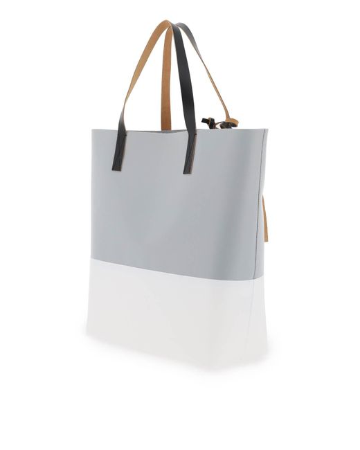 Marni Gray Pvc Tribeca Shopping Bag for men