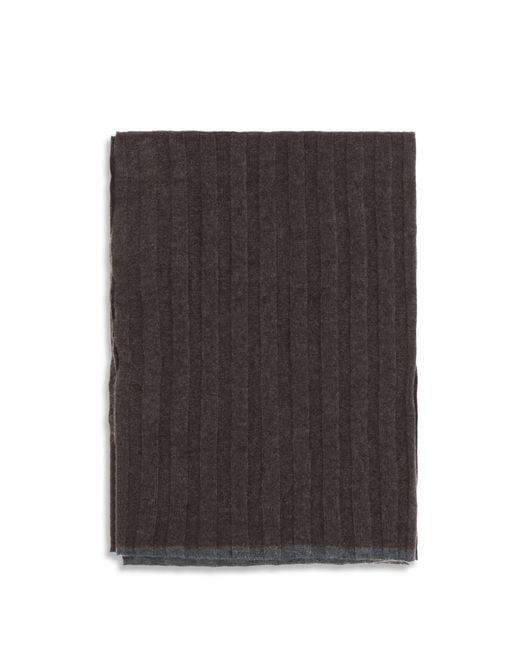 Brunello Cucinelli Black Cashmere Scarf Kashmir/Capra Hircus for men