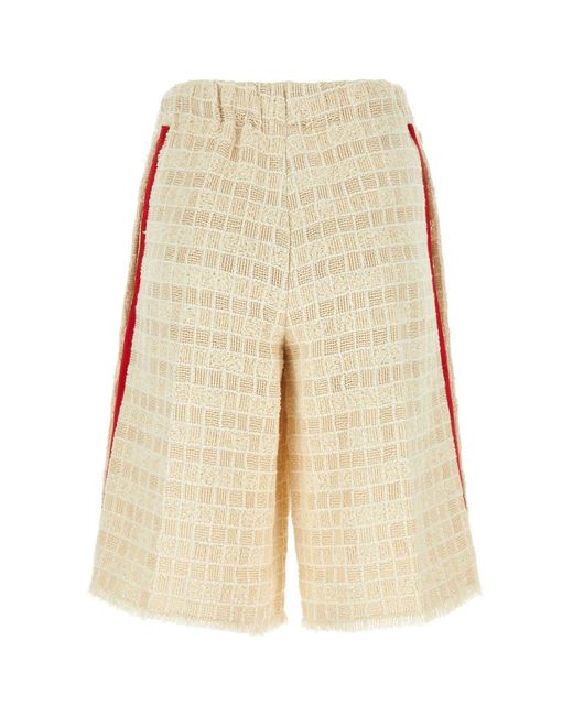 Gucci Natural Sand Tweed Bermuda Shorts