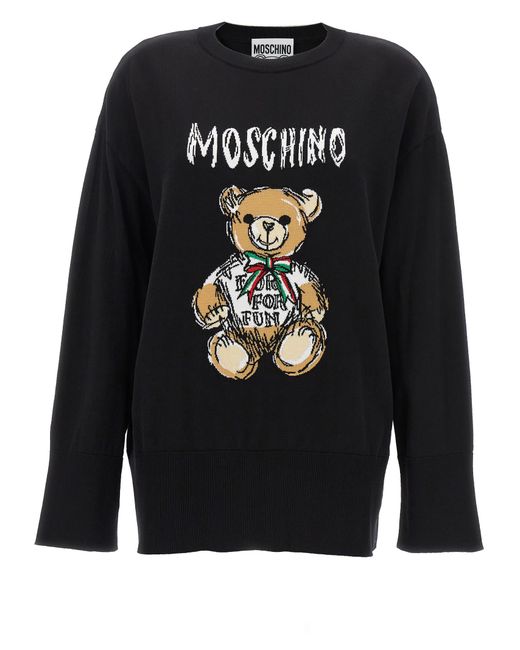 Moschino Black Teddy Bear Sweater, Cardigans