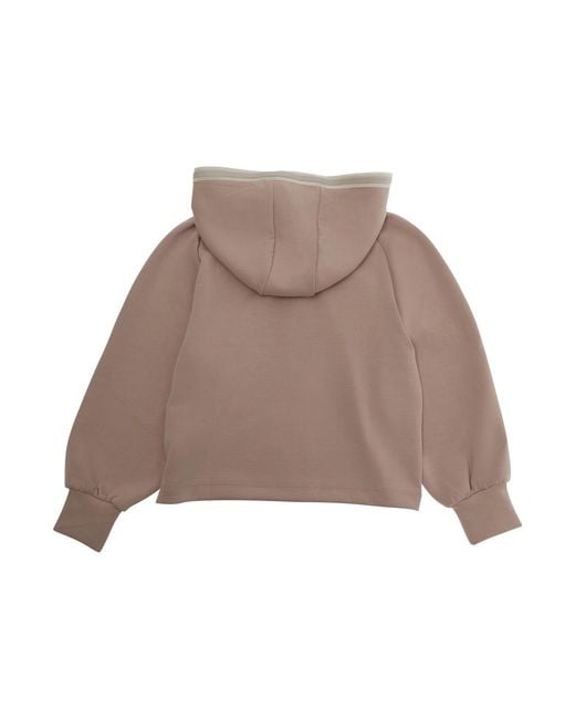 Emporio Armani Brown Hooded Sweatshirt Modal Hoods & Sweatshirts