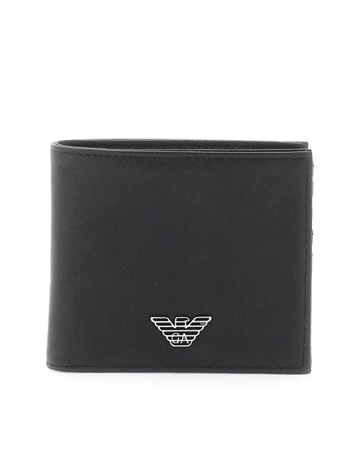Emporio Armani Black Eagle Plaque Wallet for men
